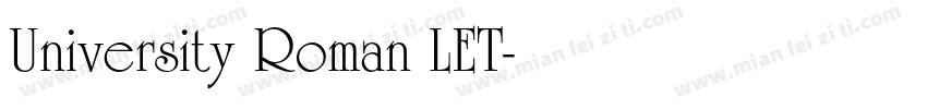 University Roman LET字体转换